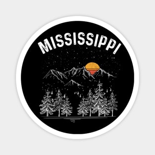 Vintage Retro Mississippi State Magnet